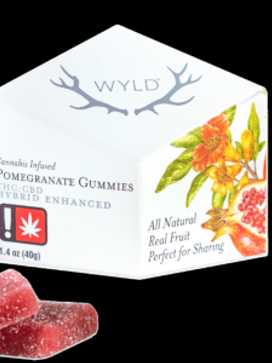 WYLD Gummies - Pomegranate 1-1 THC CBD