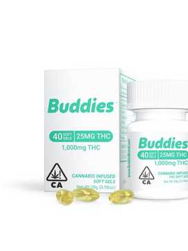 Buddies - THC Softgels 40 x 25mg (1000mg)